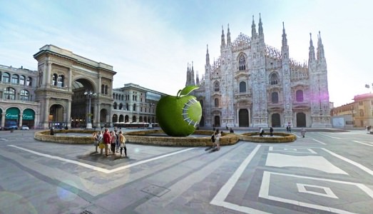 Tutto il cibo a Milano. In piazza Duomo arriverà anche, per un paio di settimane, la “mela reintegrata” di Michelangelo Pistoletto